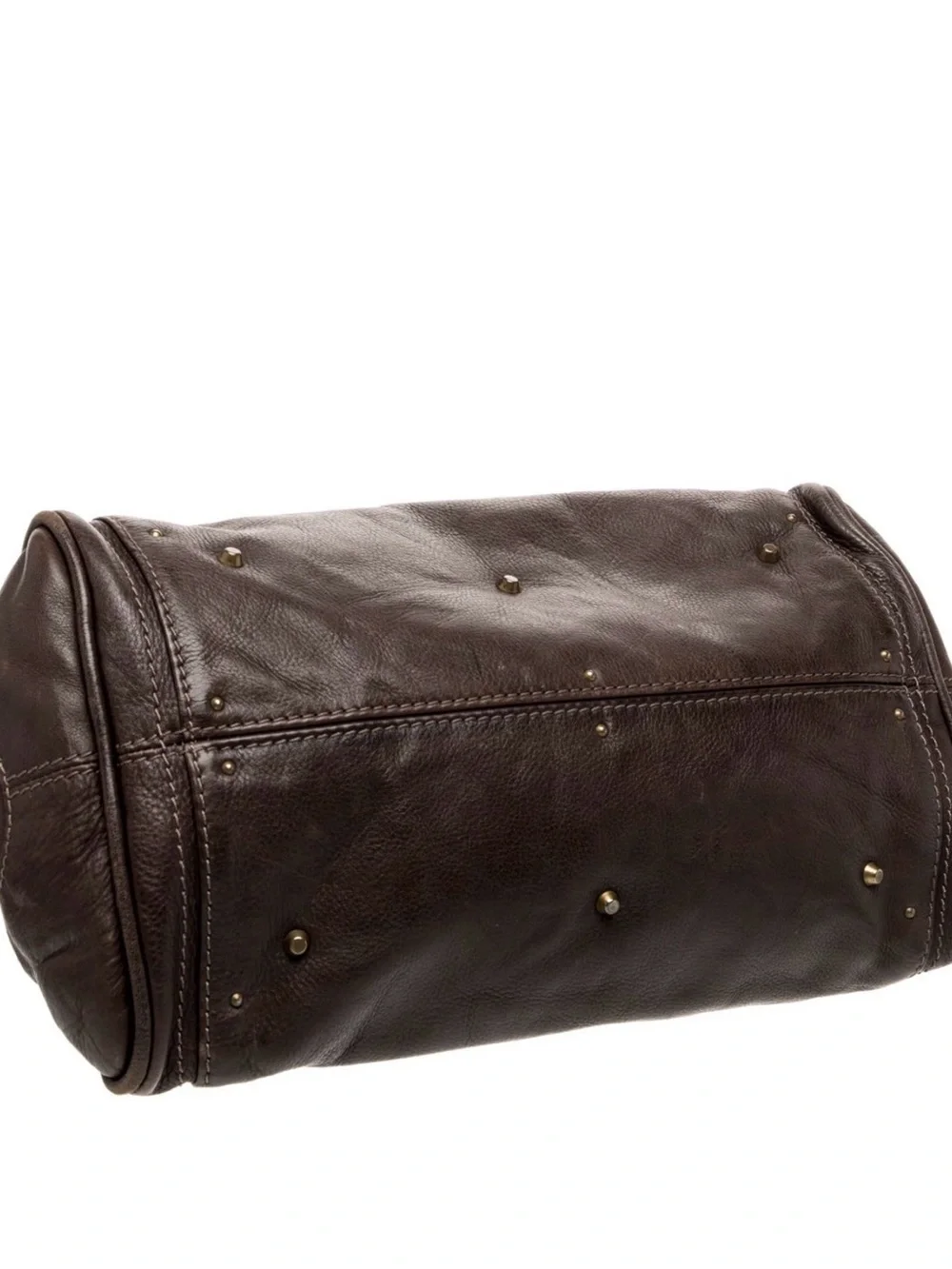 Auth Chloe Paddington Bag Dark Brown Leather Y2K vintage Satchel Pad Lock + Key